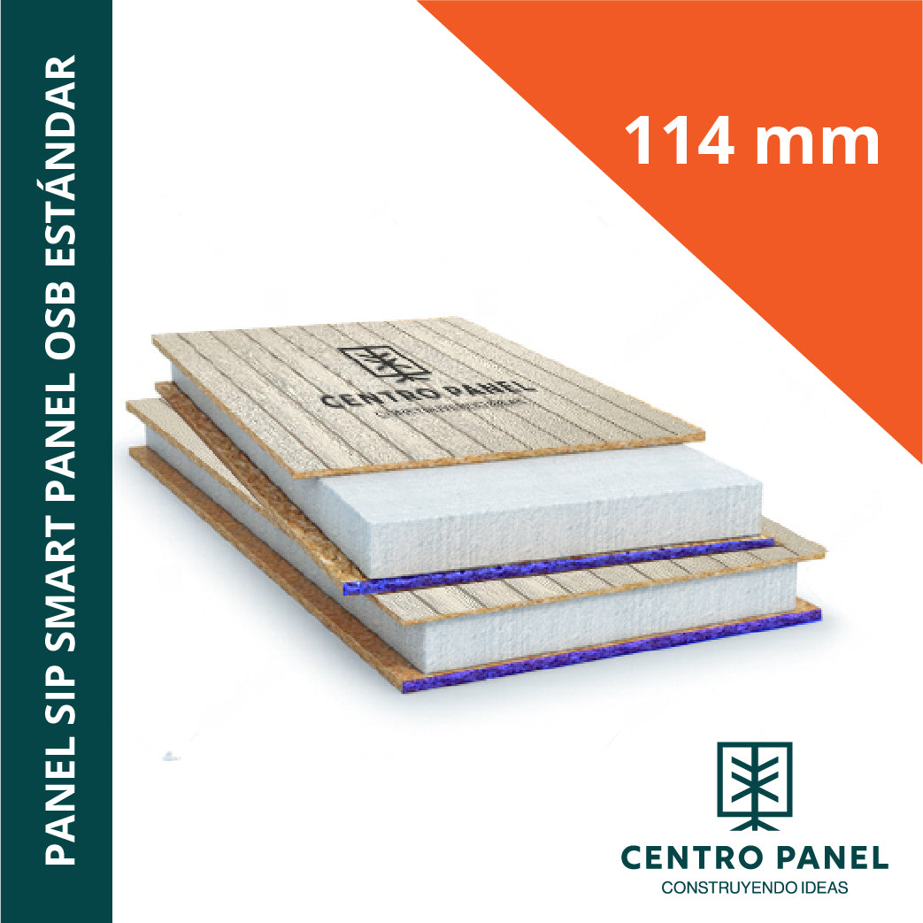 Panel SIP SMART PANEL OSB estándar 114 mm
